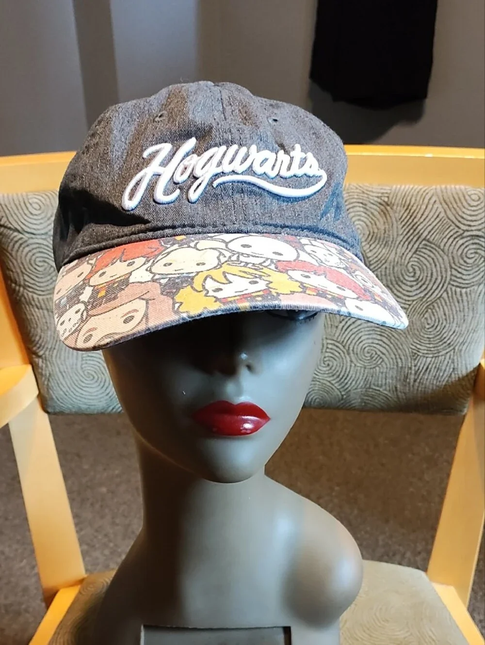 Hogwarts Children's Cap with Character Print Visor - Gray Denim